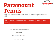 Tablet Screenshot of paramounttennis.com